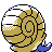 Omanyte back-facing sprite from Pokémon Silver
