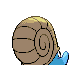 Omanyte back-facing sprite from Pokémon HeartGold