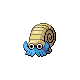 Omanyte front-facing sprite from Pokémon HeartGold