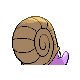 Omanyte shiny back-facing sprite from Pokémon HeartGold