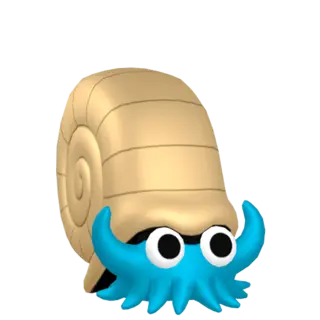 Omanyte front-facing sprite from Pokémon Shining Pearl