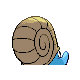 Omanyte back-facing sprite from Pokémon Platinum