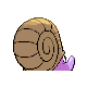 Omanyte shiny back-facing sprite from Pokémon Platinum