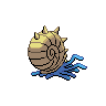 Omastar back-facing sprite from Pokémon White