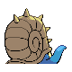 Omastar back-facing sprite from Pokémon Diamond