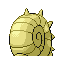 Omastar back-facing sprite from Pokémon FireRed