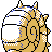 Omastar back-facing sprite from Pokémon Silver