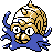 Omastar front-facing sprite from Pokémon Silver