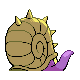 Omastar shiny back-facing sprite from Pokémon HeartGold