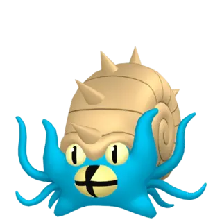 Omastar front-facing sprite from Colosseum