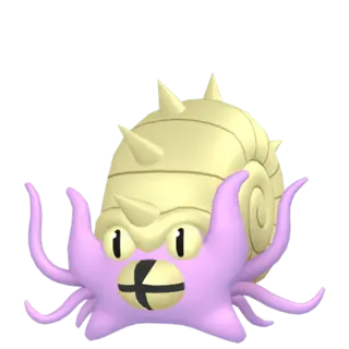 Omastar shiny front-facing sprite from Colosseum