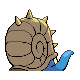 Omastar back-facing sprite from Pokémon Platinum
