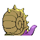 Omastar shiny back-facing sprite from Pokémon Platinum