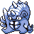 Omastar front-facing sprite from Pokémon Blue