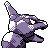 Onix back-facing sprite from Pokémon Crystal