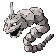 Onix front-facing sprite from Pokémon Diamond