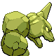 Onix shiny back-facing sprite from Pokémon Diamond