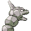 Onix back-facing sprite from Pokémon FireRed