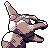 Onix back-facing sprite from Pokémon Gold