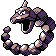 Onix front-facing sprite from Pokémon Gold