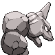 Onix back-facing sprite from Pokémon HeartGold