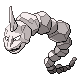 Onix front-facing sprite from Pokémon HeartGold