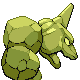 Onix shiny back-facing sprite from Pokémon HeartGold