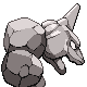 Onix back-facing sprite from Pokémon Platinum