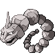 Onix front-facing sprite from Pokémon Platinum