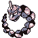 Onix front-facing sprite from Pokémon Blue