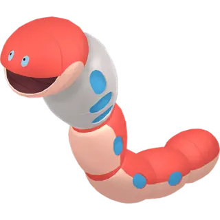 Orthworm front-facing sprite from Pokémon Violet