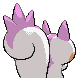 Pachirisu shiny back-facing sprite from Pokémon Diamond