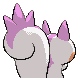 Pachirisu shiny back-facing sprite from Pokémon SoulSilver
