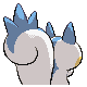 Pachirisu back-facing sprite from Pokémon Platinum