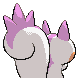 Pachirisu shiny back-facing sprite from Pokémon Platinum