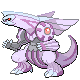 Palkia front-facing sprite from Pokémon Pearl