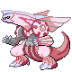 Palkia shiny front-facing sprite from Pokémon Pearl