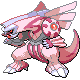Palkia shiny front-facing sprite from Pokémon HeartGold