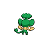 Pansage back-facing sprite from Pokémon Black
