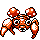 Paras front-facing sprite from Pokémon Crystal