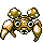 Paras shiny front-facing sprite from Pokémon Crystal