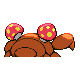 Paras shiny back-facing sprite from Pokémon SoulSilver