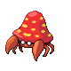 Parasect front-facing sprite from Pokémon Pearl