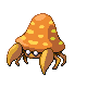 Parasect shiny front-facing sprite from Pokémon Pearl