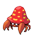 Parasect front-facing sprite from Pokémon Platinum