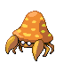 Parasect shiny front-facing sprite from Pokémon Platinum