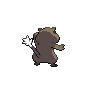 Patrat shiny back-facing sprite from Pokémon Black