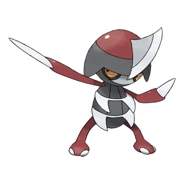 Pawniard, the Sharp Blade Pokémon — Dark/Steel-type Pokémon official artwork