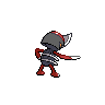 Pawniard back-facing sprite from Pokémon Black 2