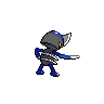 Pawniard shiny back-facing sprite from Pokémon Black